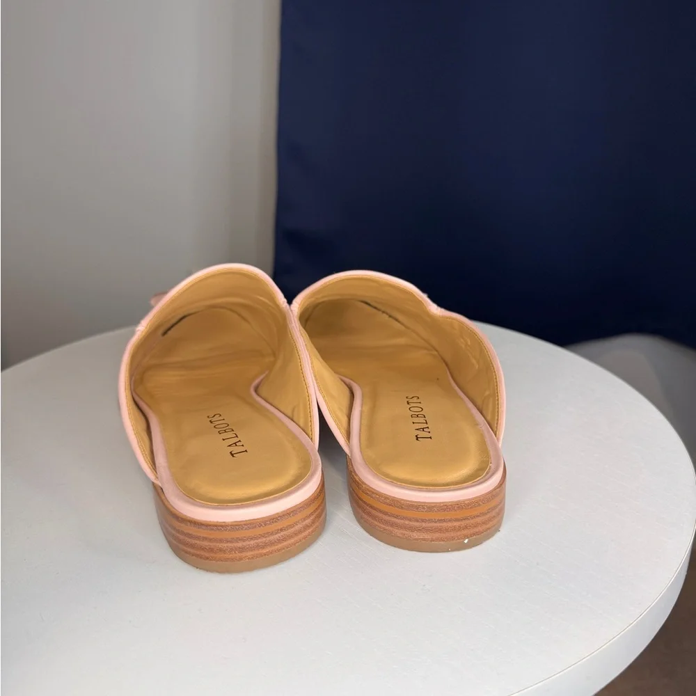 Talbots Pink, Tan Slides Shoes - Size 7.5
